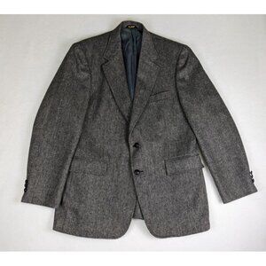 McGregor Men's Blazer Size 40R Vintage Gray Herringbone Tweed Sport Coat